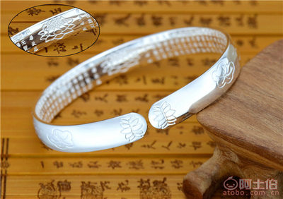 【世禧首飾30克正品足銀999.9手鐲雙魚戲蓮花心經(jīng)純銀開口手環(huán)廠家批發(fā)SZJN269-30】深圳市龍崗區(qū)世禧首飾批發(fā)行 - 產(chǎn)品庫