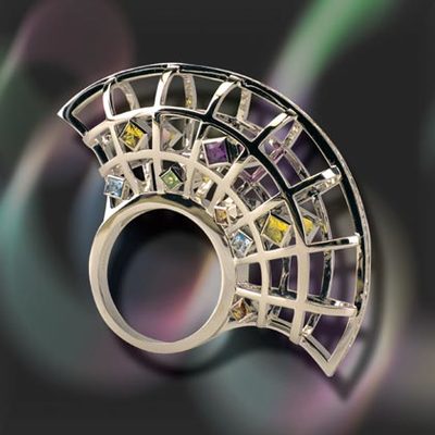 組圖:中國珠寶首飾設(shè)計(jì)大賽-手飾組孔雀開屏